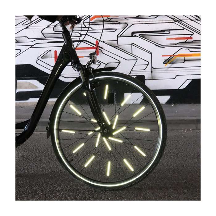 Réflecteurs pour rayons vélo Argenté x 24 - Badawin : Sacs et accessoires  pour le vélo en ville