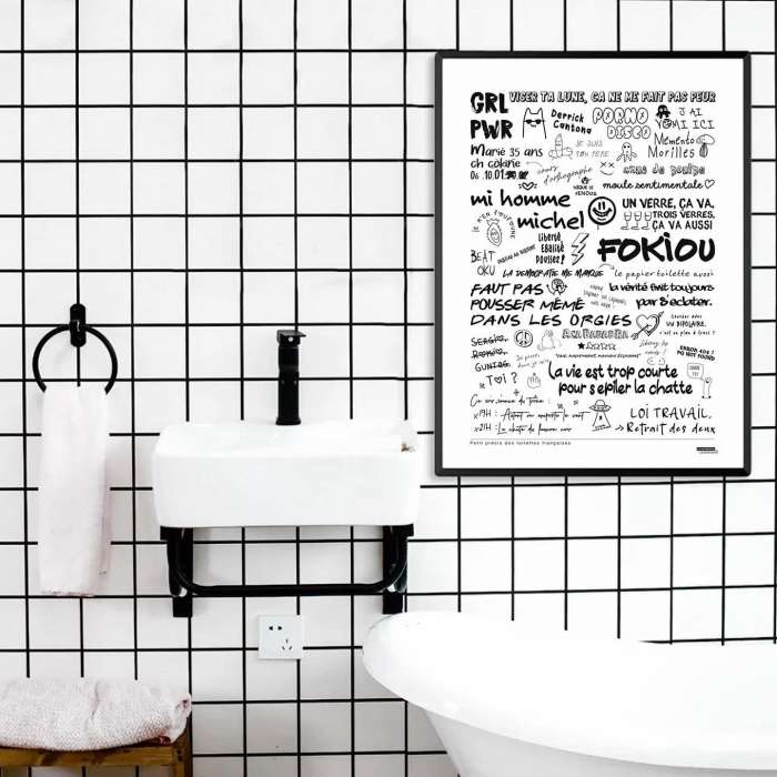 Pancarte pour toilettes -  France