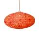 Suspension en Tissu, Lampe Ovale 60cm