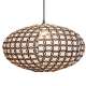 Suspension en Tissu, Lampe Ovale 60cm