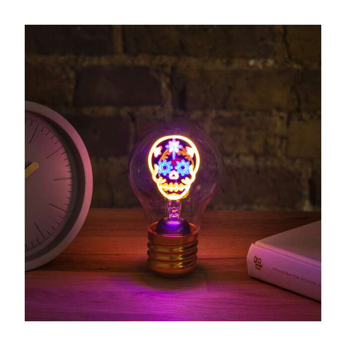 Ampoule à LED Rechargeable, Tête de Mort, déco