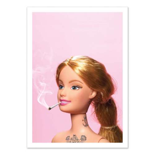 Poster Barbie, Tatoo, pop culture, Affiche d'Art, Pozdnyakov